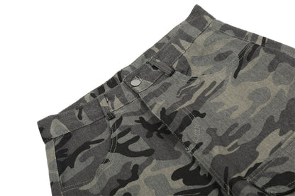 Y2K Style Camouflage Retro Jeans