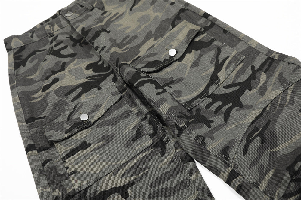 Y2K Style Camouflage Retro Jeans
