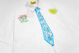 Hand Painted Graffiti Tie Summer Shirt