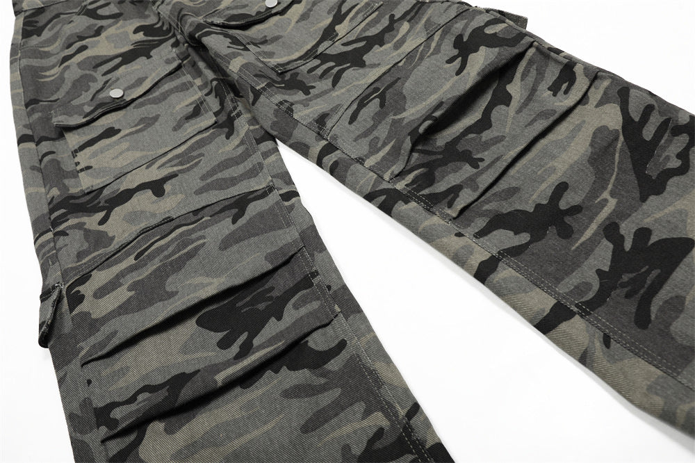 Y2K Style Camouflage Retro Jeans