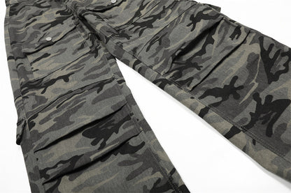 Y2K Style Camouflage Retro Jeans