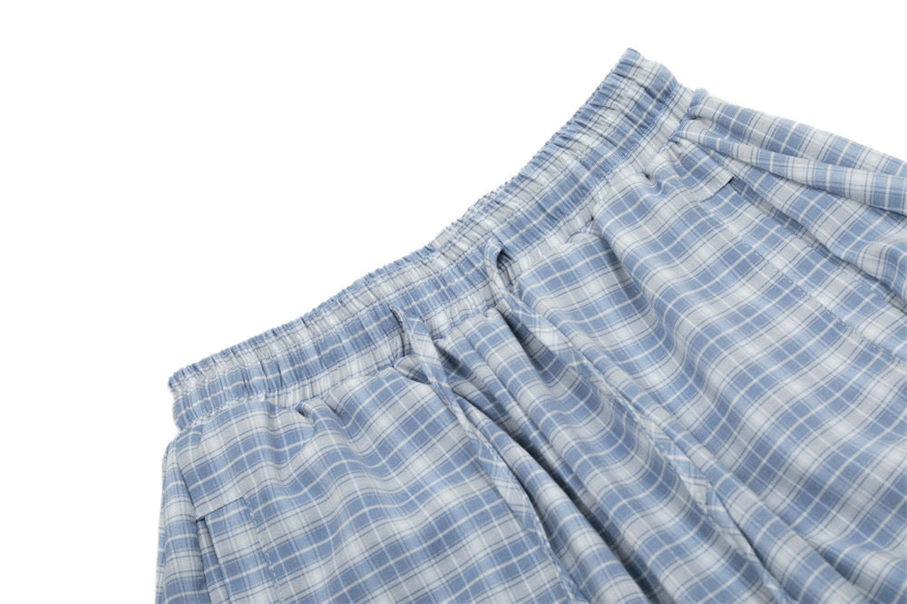 Trendy Plaid Loose Wide Leg Pants