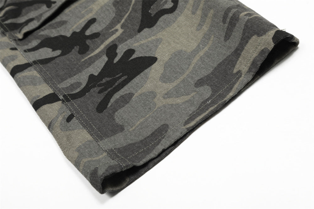 Y2K Style Camouflage Retro Jeans