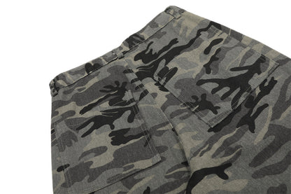 Y2K Style Camouflage Retro Jeans