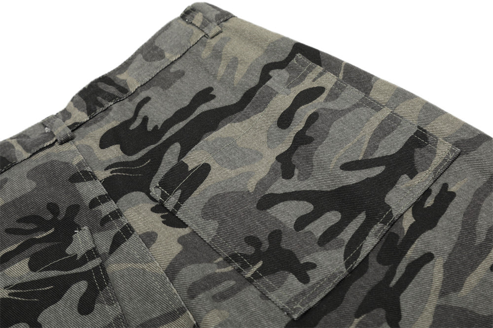 Y2K Style Camouflage Retro Jeans