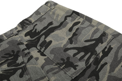 Y2K Style Camouflage Retro Jeans