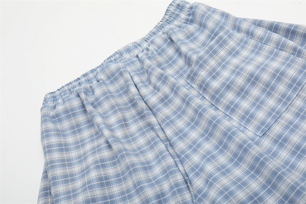 Trendy Plaid Loose Wide Leg Pants