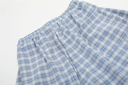 Trendy Plaid Loose Wide Leg Pants