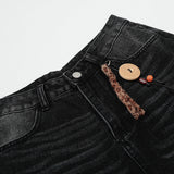 Trendy Baggy Style Decorative Loose Jeans