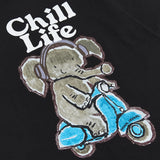 American Style Elephant Print Short-Sleeved T-Shirt