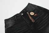 Trendy Baggy Style Decorative Loose Jeans