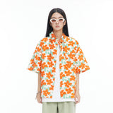 Trendy Hawaiian Floral Print Short-Sleeve Shirt