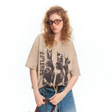 Vintage Doberman Print Casual T-Shirt