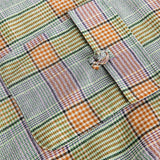 Retro Plaid Loose Casual Short Shirt