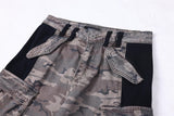 Ripped Camouflage Workwear Trousers with Pants