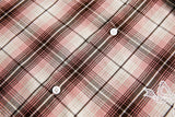 Plaid Lace Stitching Short Sleeve Shirt