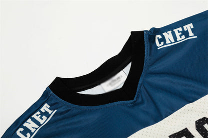 Breathable Colorblock Mesh V-Neck T-Shirt