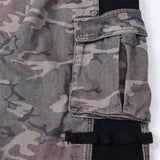 Ripped Camouflage Workwear Trousers with Pants