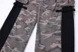 Ripped Camouflage Workwear Trousers with Pants
