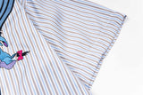 Cartoon Vertical Stripe Summer Boys Shirt