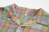 Retro Plaid Loose Casual Short Shirt