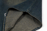 Vintage Embroidered Denim Short Sleeve Shirt