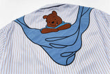 Cartoon Vertical Stripe Summer Boys Shirt