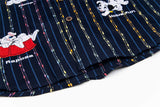Vibrant Striped Casual Cartoon Shirt