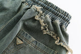 Vintage Casual Loose Straight Denim Short