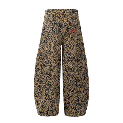Leopard Print American Retro-High Jeans