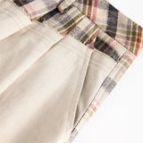 Plaid Distinctive Irregular Loose Pleated Pants