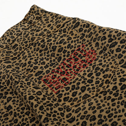 Leopard Print American Retro-High Jeans