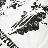 Abstract Angel Printed Short-Sleeve Shirt