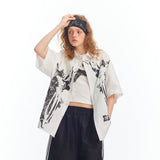 Abstract Angel Printed Short-Sleeve Shirt
