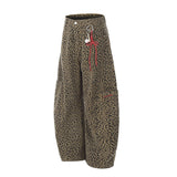 Leopard Print American Retro-High Jeans