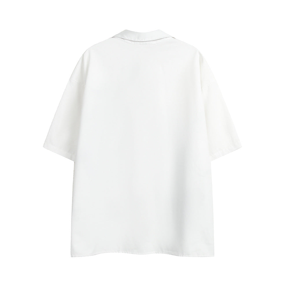 Abstract Angel Printed Short-Sleeve Shirt