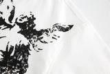 Abstract Angel Printed Short-Sleeve Shirt