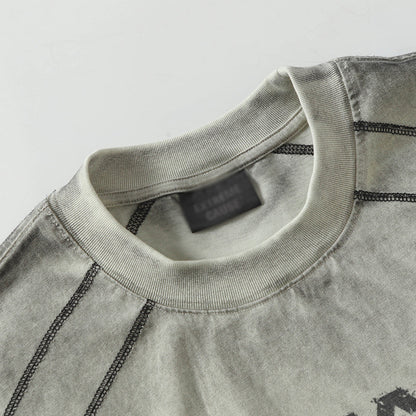 Unique Spray Dyed Dirty T-Shirt