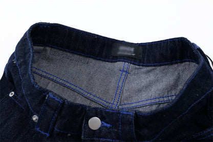 Plaid Contrast Pocket Tooling Shorts