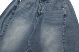 Vintage Punk Denim Loose Wide Pants