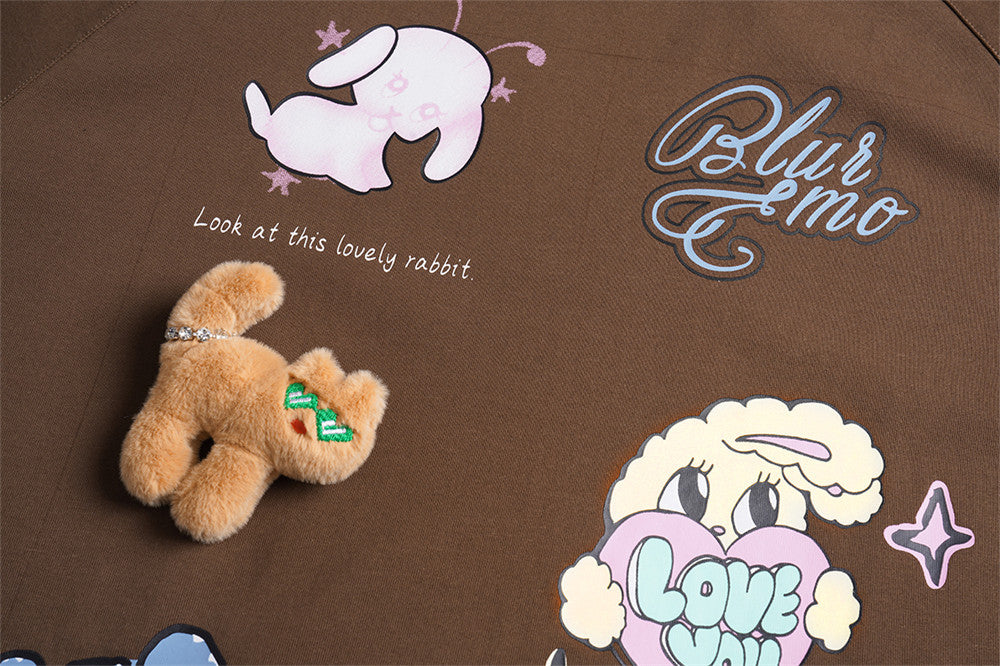 Colorful Cartoon Embroidered T-Shirt
