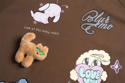 Colorful Cartoon Embroidered T-Shirt