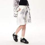 High street graffiti spray dye shorts