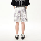 High street graffiti spray dye shorts