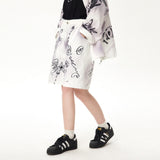 High street graffiti spray dye shorts