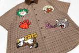 Fun Cartoon Plaid Shirt