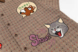Fun Cartoon Plaid Shirt