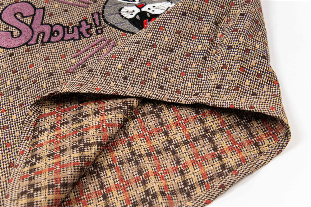 Fun Cartoon Plaid Shirt