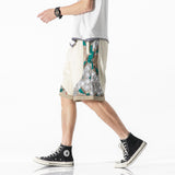 Embroidered Lace Stitched Sports Shorts
