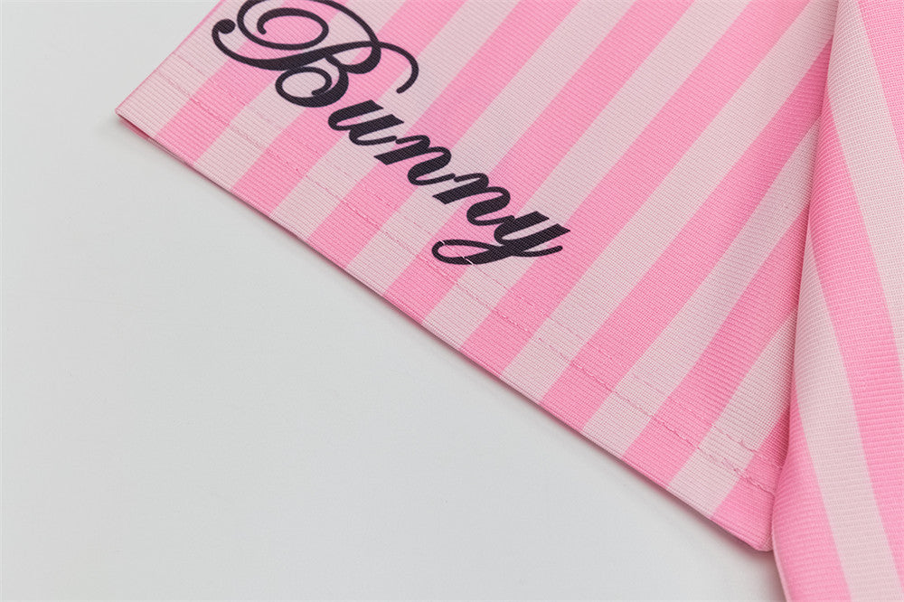 Trendy Striped Cartoon Print T-Shirt